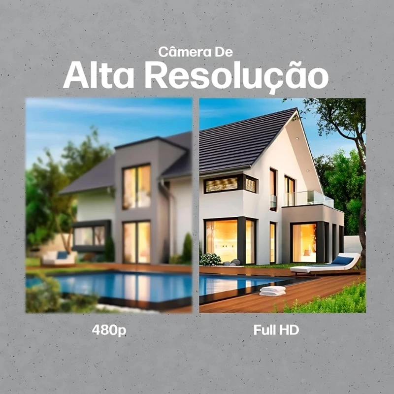 Câmera IP WiFi 360° Robô 3 Antenas Visão Noturna Full HD Microfone Áudio - Imagem 3