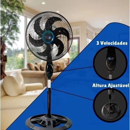Ventilador Chão TYF 6 Pás de Plástico Tamanho Ajustável 110v 220v - Imagem 7