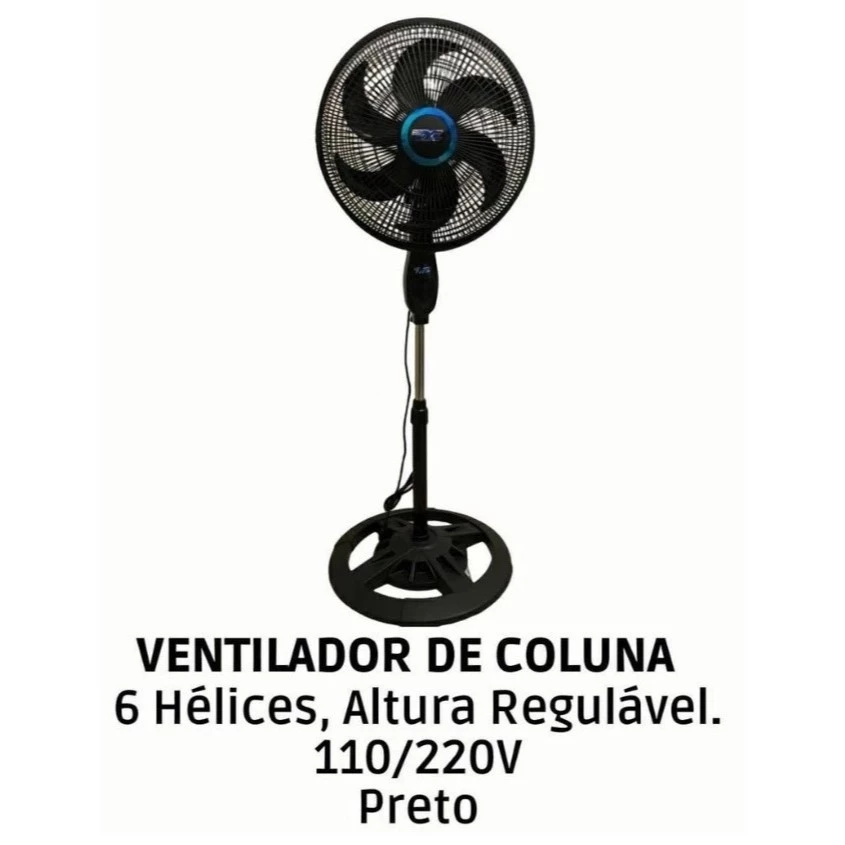 Ventilador Chão TYF 6 Pás de Plástico Tamanho Ajustável 110v 220v - Imagem 8