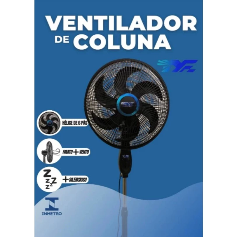 Ventilador Chão TYF 6 Pás de Plástico Tamanho Ajustável 110v 220v - Imagem 6