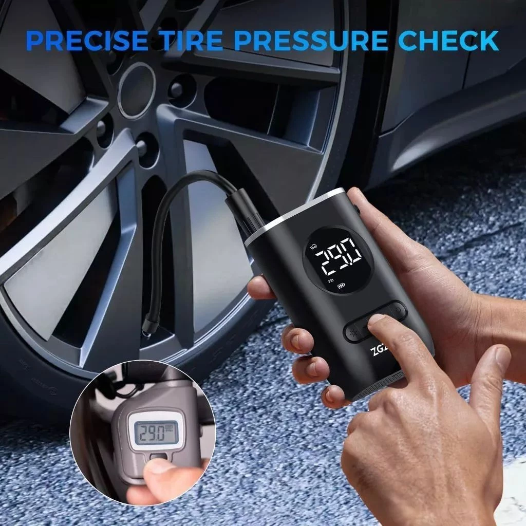 Mini Compressor de Ar Portatil Recarregavél Digital USB Calibrador Pneu Envio Imediato - Imagem 5