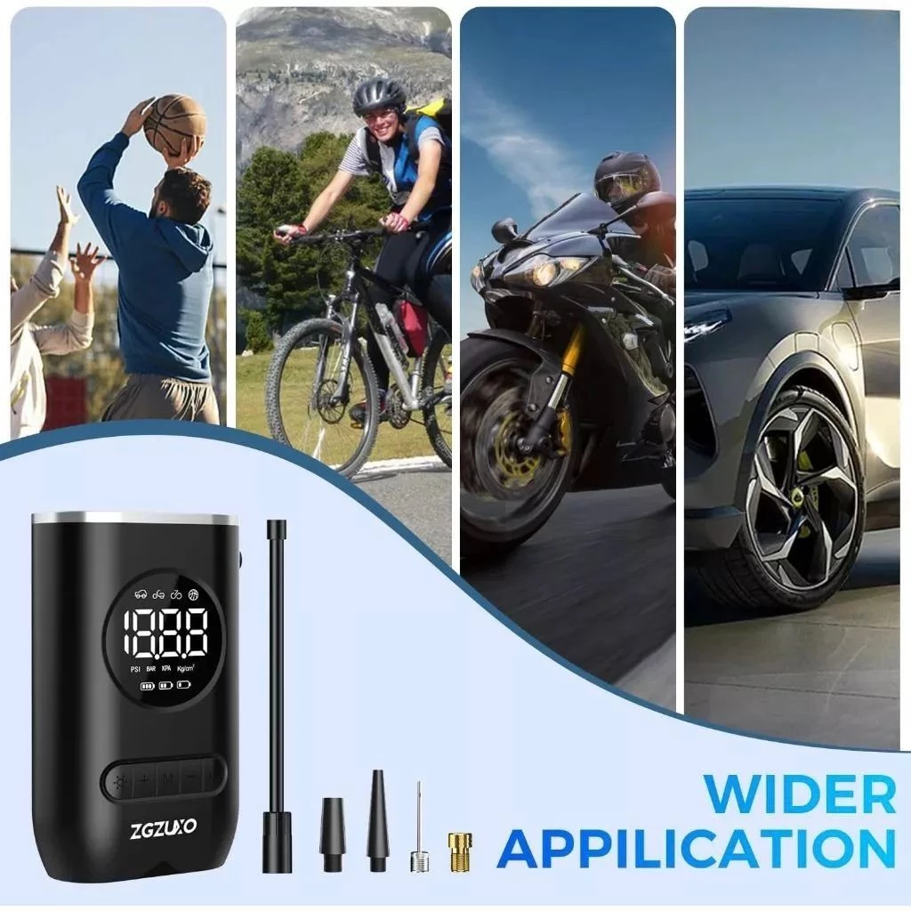 Mini Compressor de Ar Portatil Recarregavél Digital USB Calibrador Pneu Envio Imediato - Imagem 6